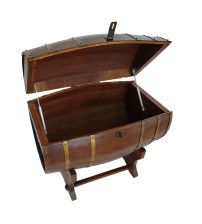 Masifart Kapaklı Fıçı Naturel 80 cm Ahşap Şarap Fıçısından